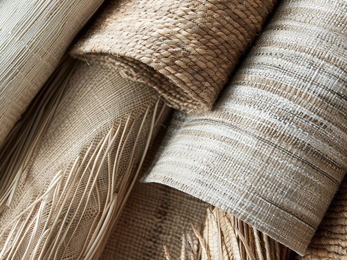 Rouleaux de tissu tissé.